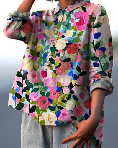 Molenhuis Mode | Luchtige blouse met bloemenpatroon