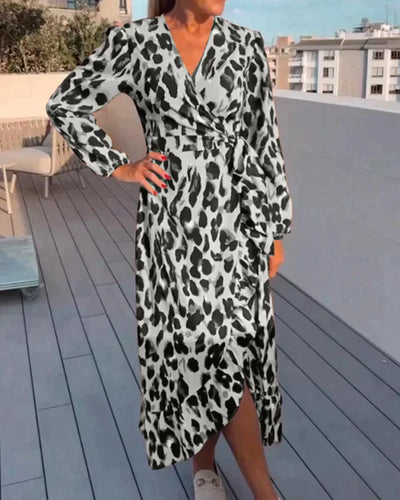 Lisandra™ | Elegante Luipaardprint Jurk