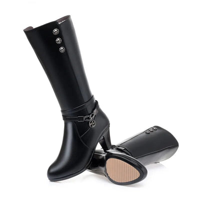 Natalia™ | Laarzen Met Hoge Hak En Fleece