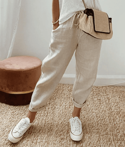 Rive™ | Elegant cotton-linen trousers
