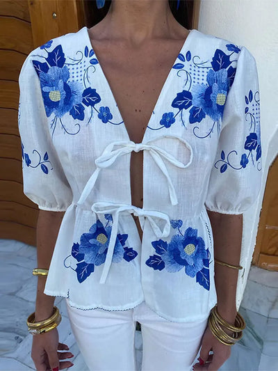 Alessandra™ | Geborduurde Spaghettiband Jurk & Shirt