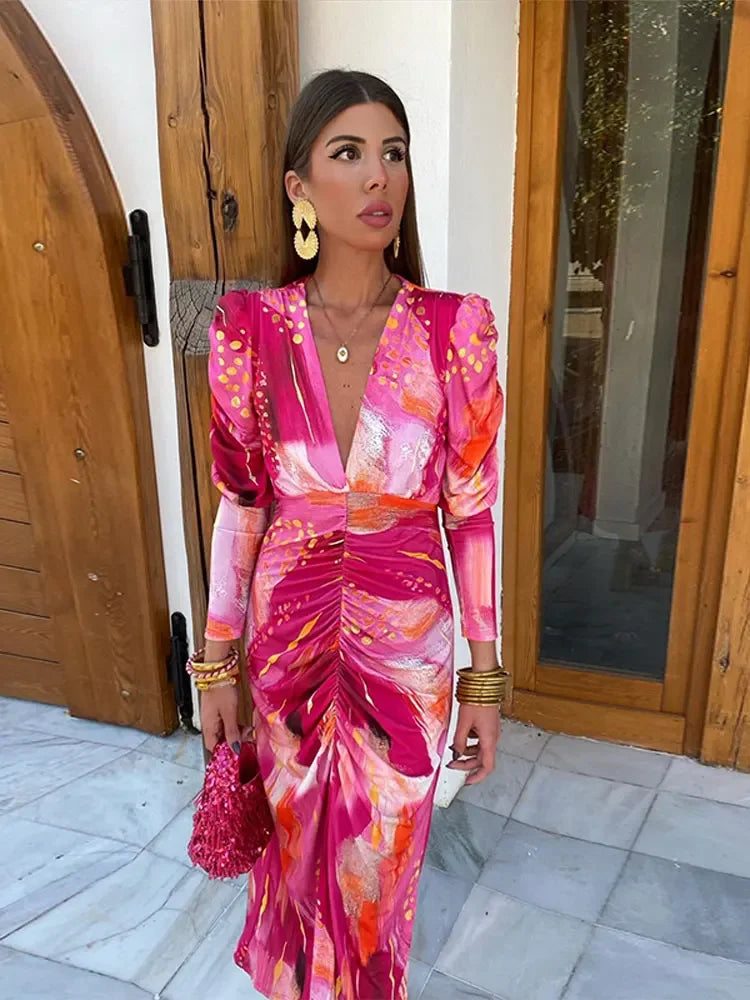 Sylvia™ | Elegante Jurk Met V-Hals