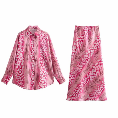 Thessa™ | Dames Elegante Overhemd Met Rok