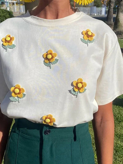 Rosa™ | Bloemen Effen T-Shirts