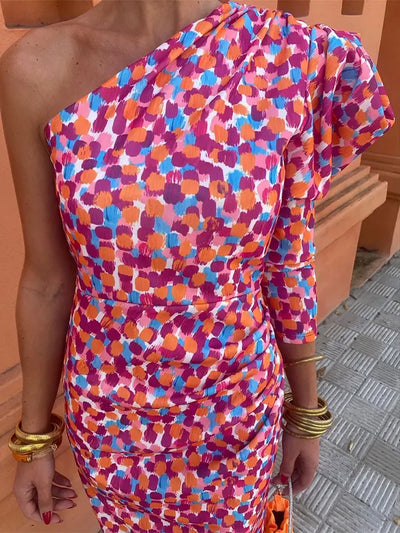 Kelly™ | Diagonale Schouder Jurk