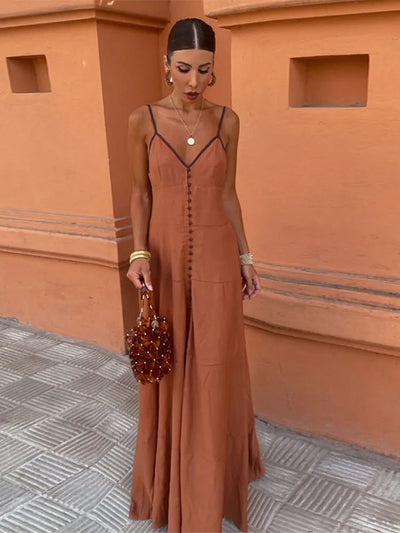 Camila™ | Sexy V-Hals Rugloze Jurk