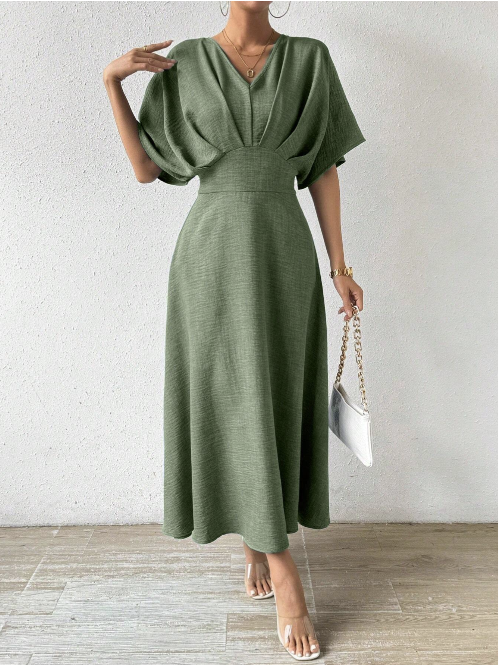Elegante maxi-jurk met stijlvolle details