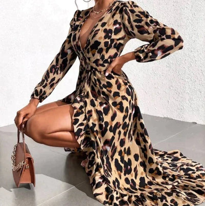 Lisandra™ | Elegante Luipaardprint Jurk