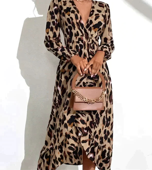 Lisandra™ | Elegante Luipaardprint Jurk