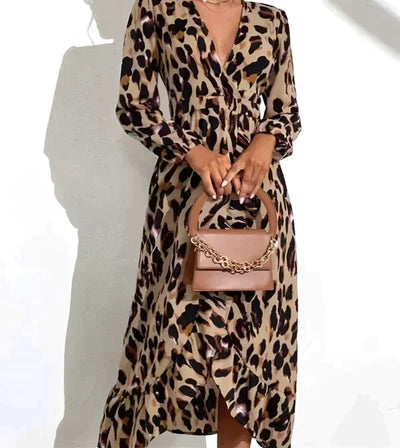 Lisandra™ | Elegante Luipaardprint Jurk