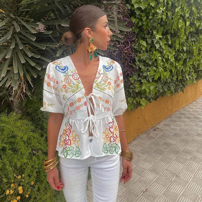 Madelief™ | Bloemenprint Shirt