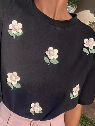 Rosa™ | Bloemen Effen T-Shirts