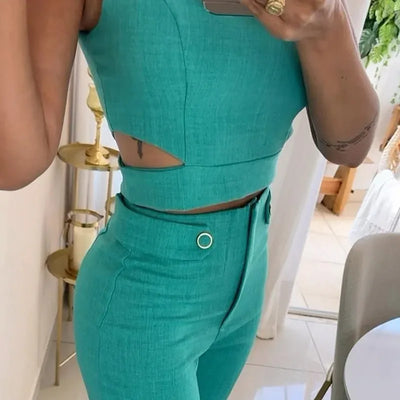 Laura™ | Elegante Crop-Top Set