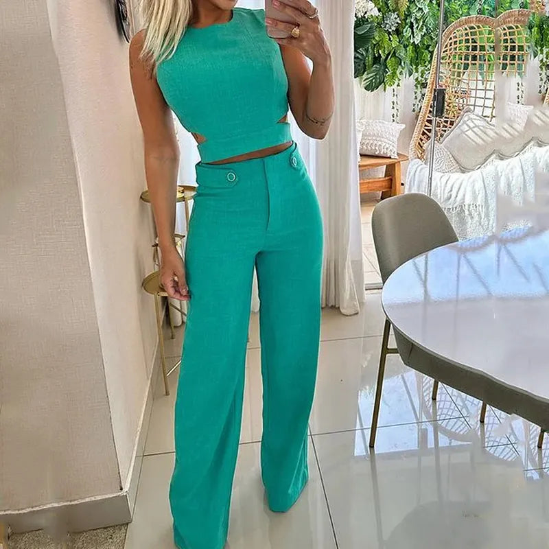 Laura™ | Elegante Crop-Top Set