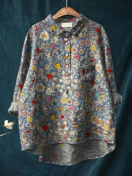 Molenhuis Mode | Luchtige blouse met bloemenpatroon