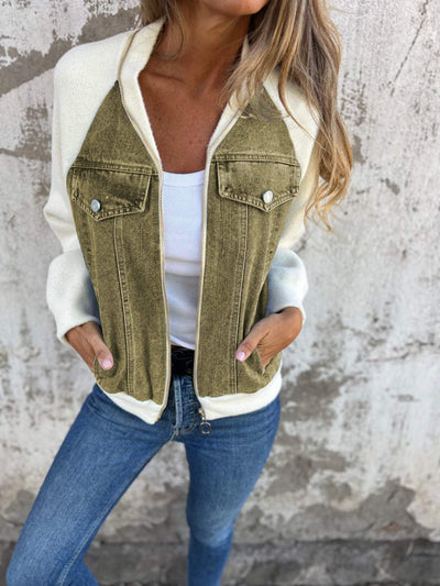 Olivia™ | Moderne Jas met Spijkerstof