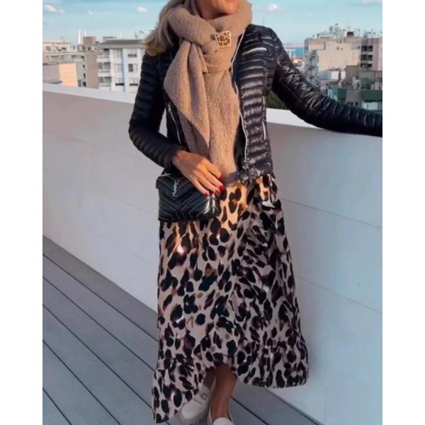 Lisandra™ | Elegante Luipaardprint Jurk