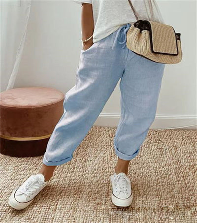 Rive™ | Elegant cotton-linen trousers