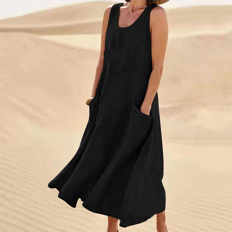 Katrin™ | Mouwloze Zomerjurk
