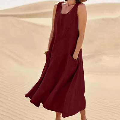 Katrin™ | Mouwloze Zomerjurk