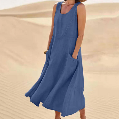Katrin™ | Mouwloze Zomerjurk