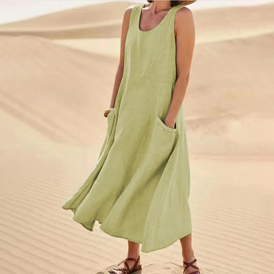 Katrin™ | Mouwloze Zomerjurk